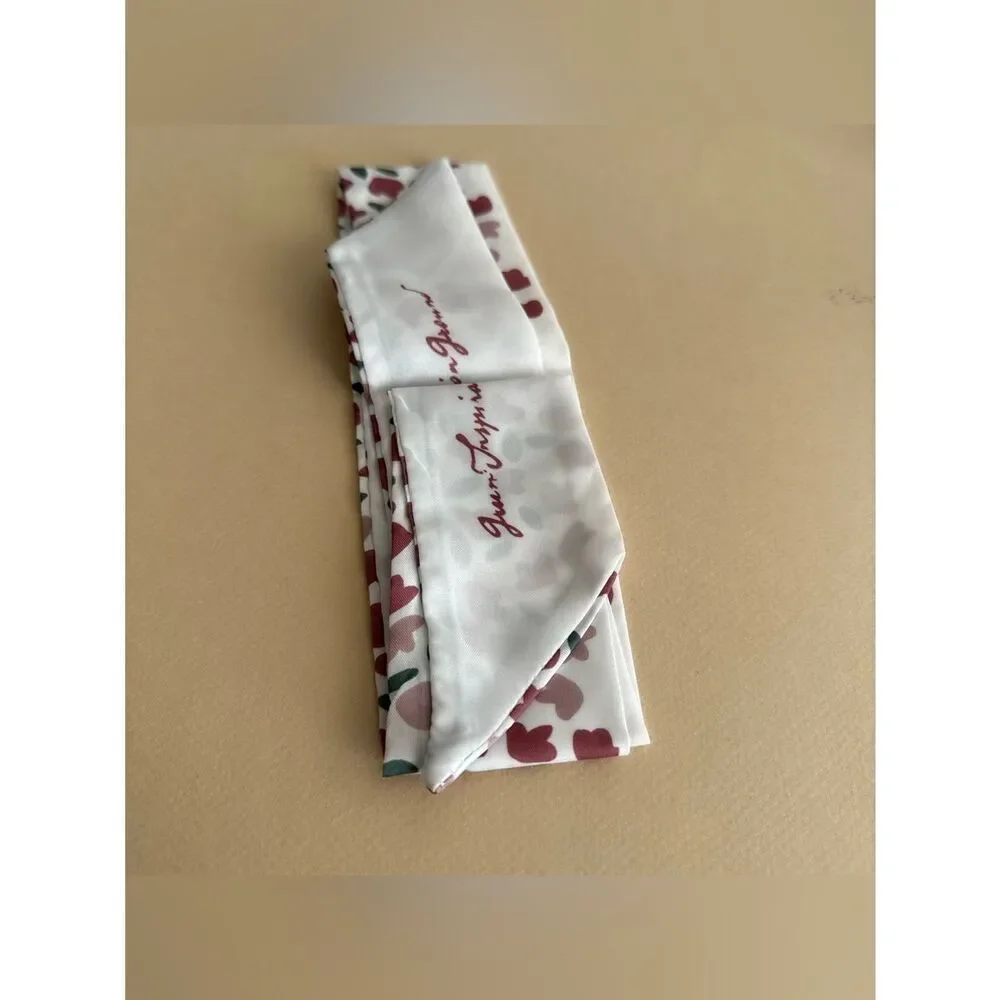 White Floral Print Scarf M1624